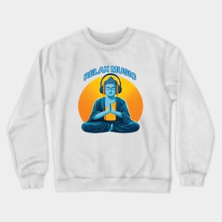 buddha music Crewneck Sweatshirt